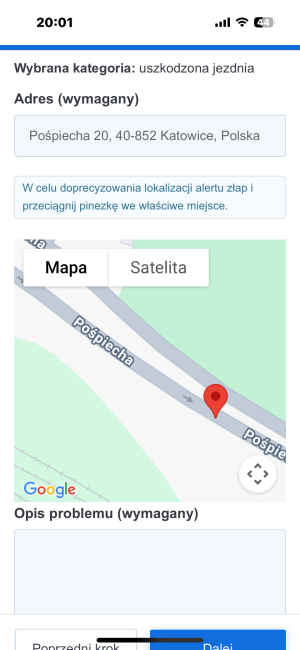 Zdjęcie 1 przedstawia problem zgłoszony w tym alercie