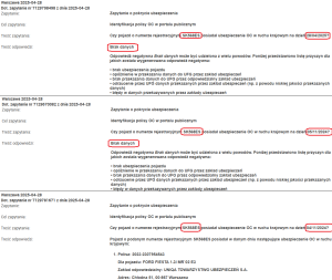 Zdjęcie 5 przedstawia problem zgłoszony w tym alercie